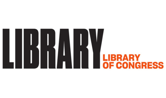 Bold black text reading Library and smaller orange text reading Library of Congress
