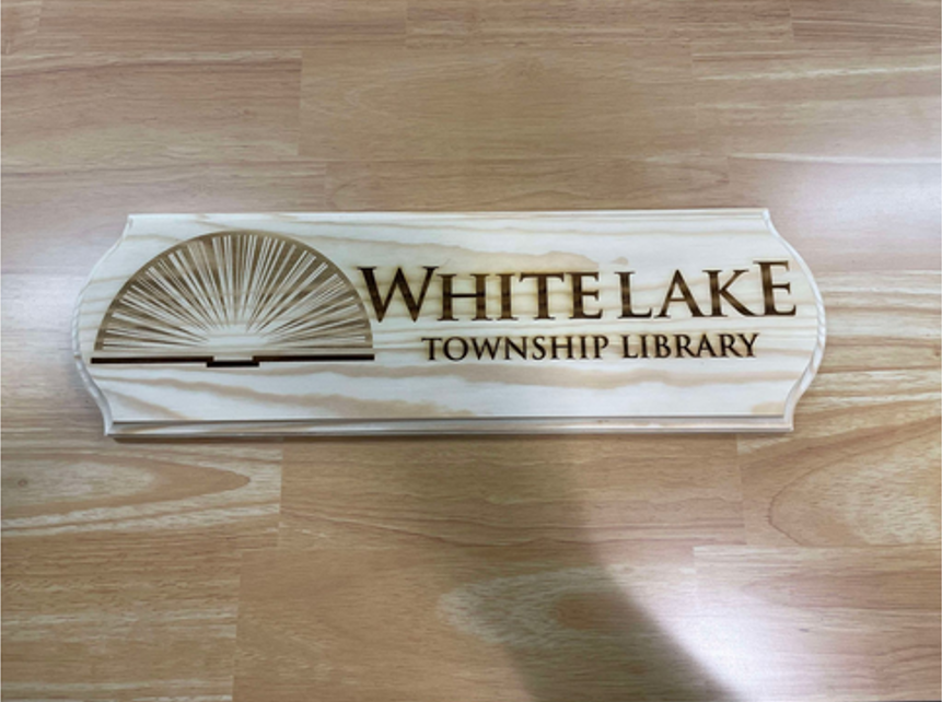 Engraved wooden sign created with xTool P2 laser engraver
